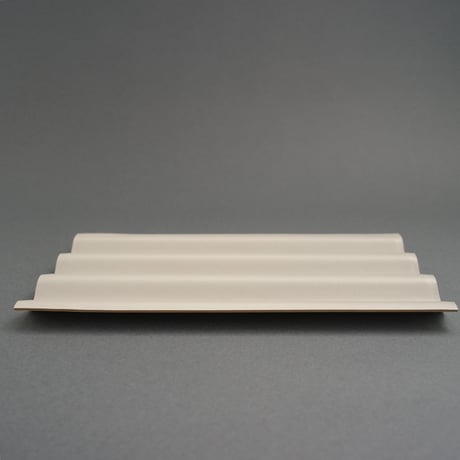 WAVE LEATHER TRAY　長方形　Yellow/Gray