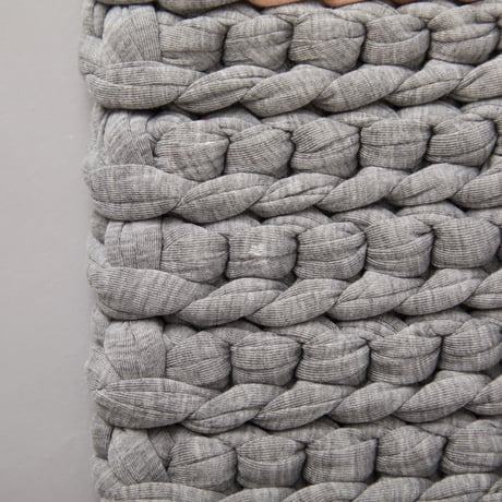 Reused textile rug　S　Gray