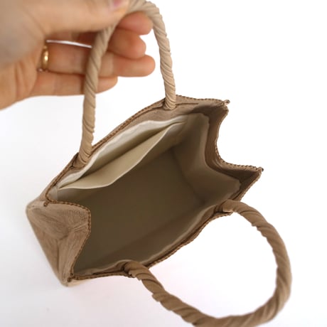 PAPER TOTE BAG  S (L.BROWN / BLACK)