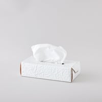 PAPER LEATHER TISSUE BOX CASE（White）