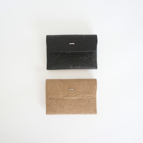 PAPER CARD CASE  (L.BROWN / BLACK)