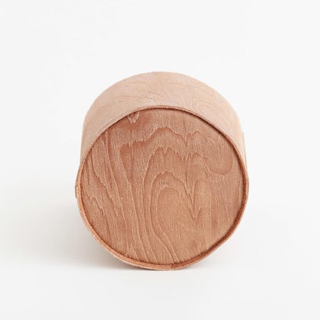 PLYWOOD LEATHER TRASH BASKET