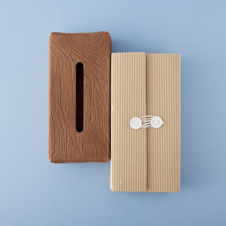 PLYWOOD LEATHER TISSUE BOX CASE