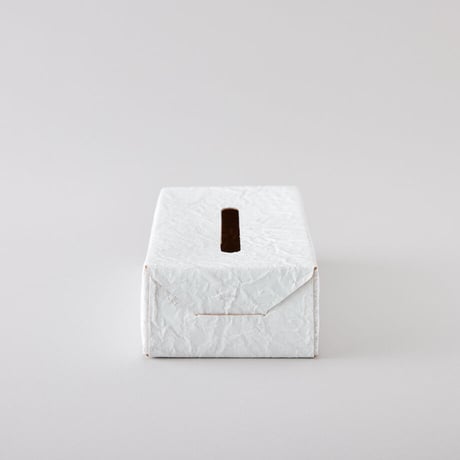 PAPER LEATHER TISSUE BOX CASE（White）