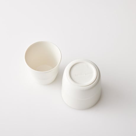 フリーカップ　M　Transparent × White
