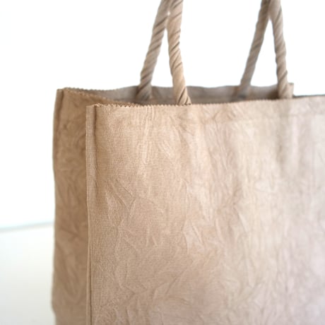 PAPER TOTE BAG  M (L.BROWN / BLACK)