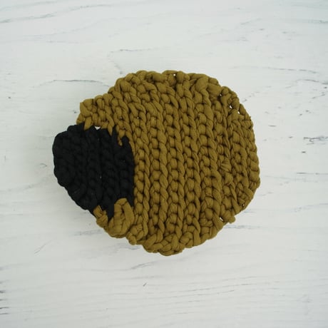 Reused textile EDITION small mat   Mint/khaki