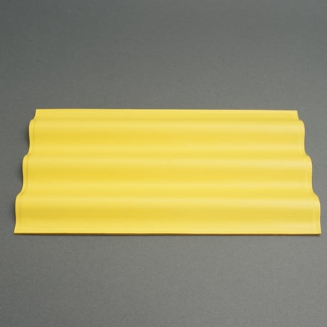 WAVE LEATHER TRAY　長方形　Yellow/Gray
