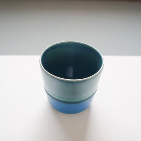 フリーカップ　M　 Navy blue × Turquoise blue (~ 7/5)