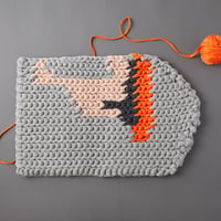 Reused textile rug　S　Gray