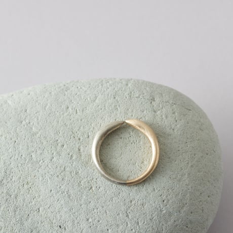 SUN&MOON Half Ring　Silver  × K10