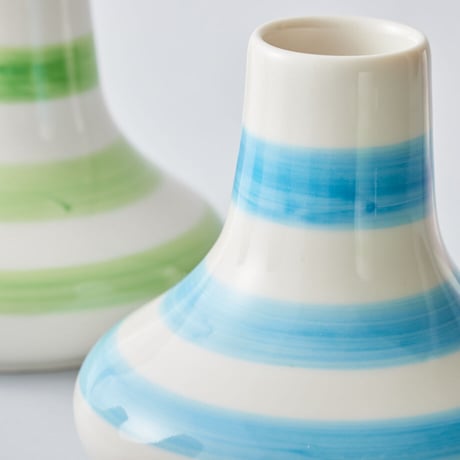 フラワーベース　Blue stripe
