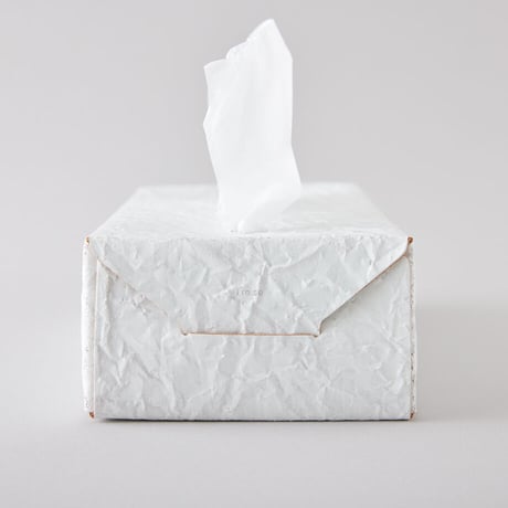 PAPER LEATHER TISSUE BOX CASE（White）