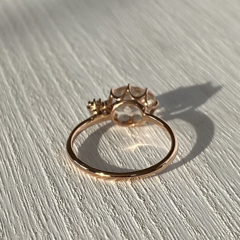 10k サンストーンとエメラルドのリング 鑑別書付き | mare-acce's STORE