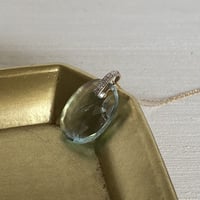 お得‼　10ｋ　アクアマリンとダイヤモンドのネックレス