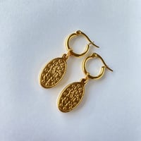 ２way    サージカルステンレス　コインフープピアス