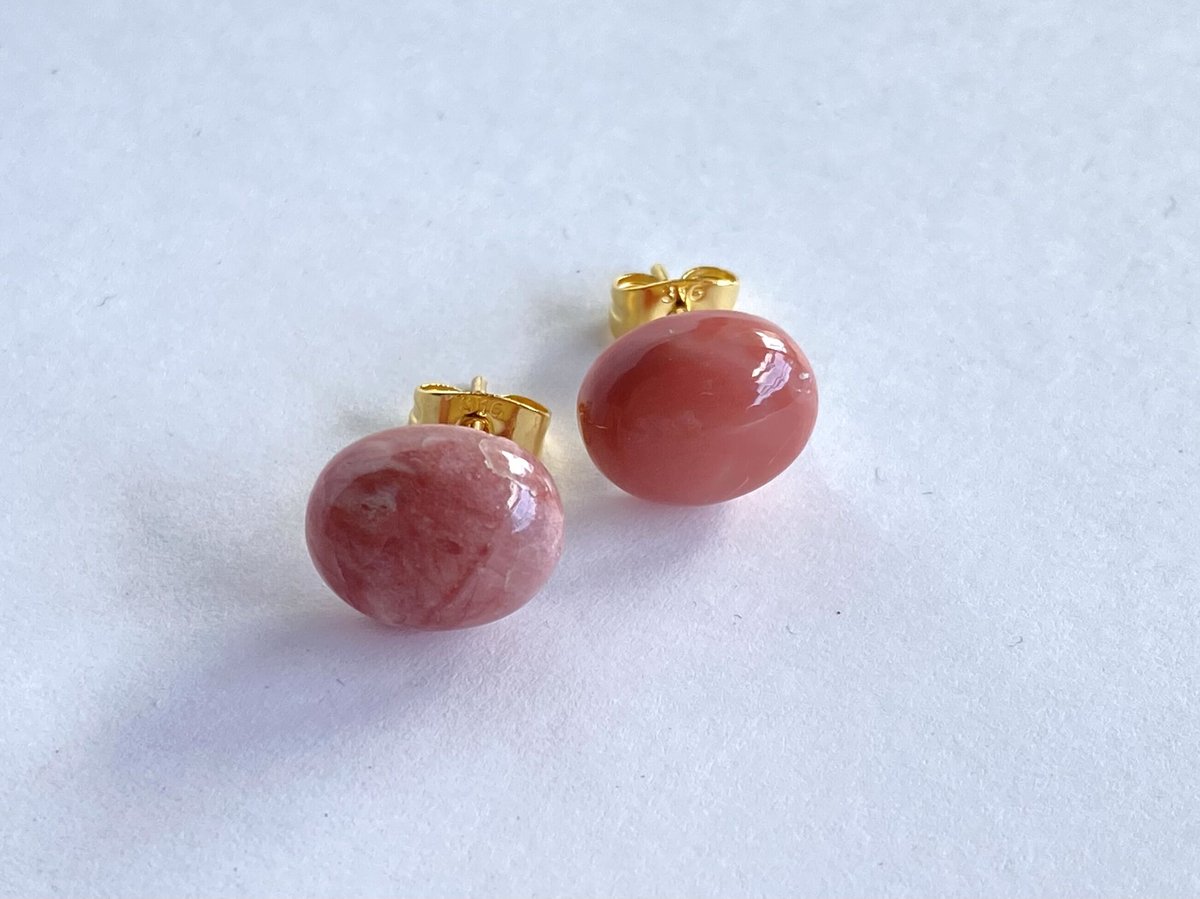 ピンクオパール スタッドピアス サージカルステンレス | mare