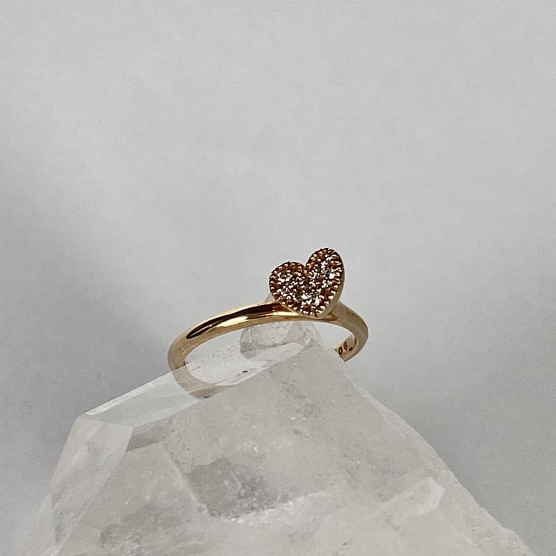 ダイヤとアウンナイトのピンキーリング 宝石鑑別書付 ダイヤとアウンナイトのピンキーリング 宝石鑑別書付 ペアシェイプ