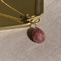 天然石モスコバイト　ネックレス　ペンダント　サージカルステンレス