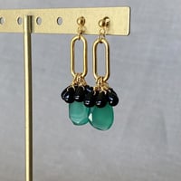 グリーンオニキス　エキゾチックピアス　サージカルステンレス