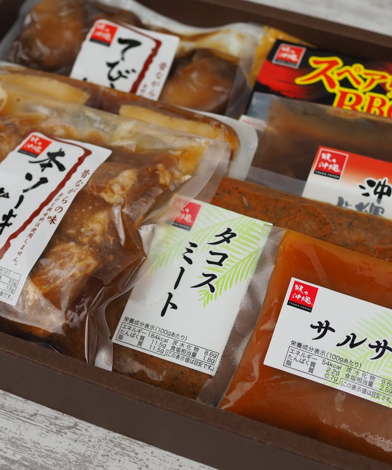 Cセット　Myanmar 飲食調味料14種類53個　present送料込み 味の沖縄」伝統料理＆タコスミートセット | 津田食品ネットショップ