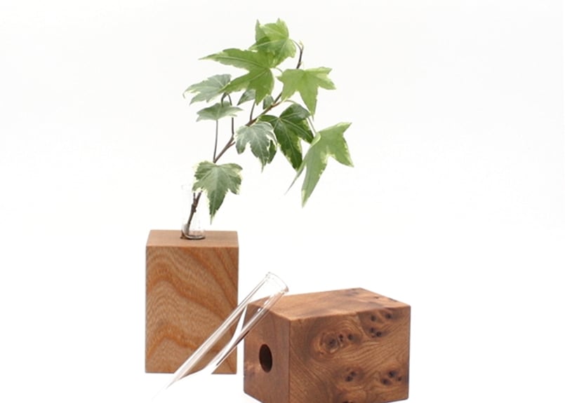 森林工芸館【一輪挿し】 木の一輪挿し ニレ材 バール杢 | 森林工芸館STORES