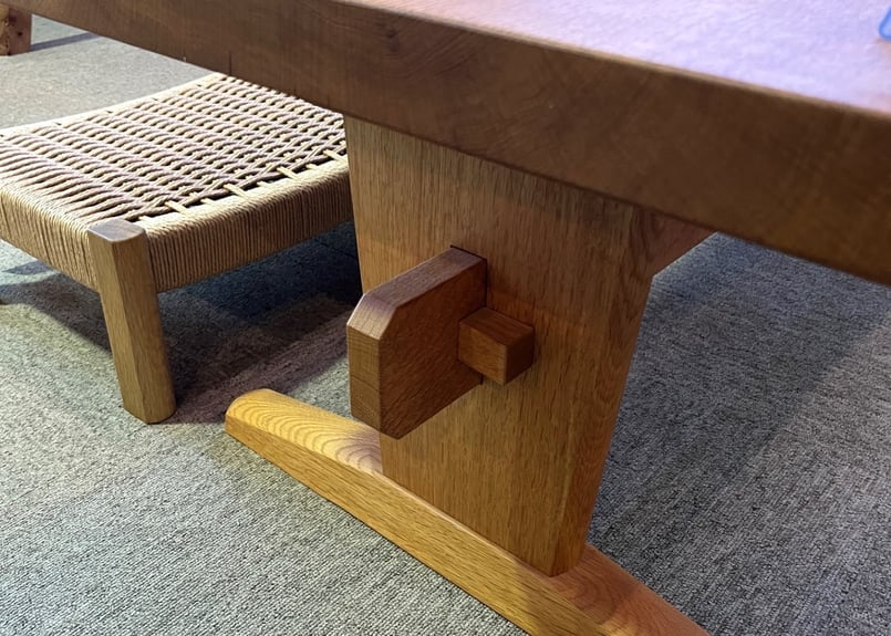 北海道産ナラ一枚板センターテーブル □ショップ展示品現品セール品