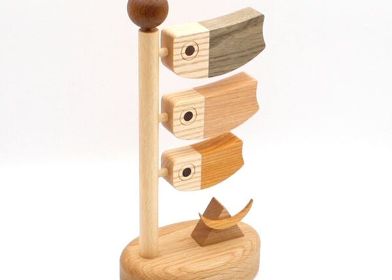 木のこいのぼり 鯉のぼり 置物 木製 室内用 端午の節句 | 森林工芸館STORES