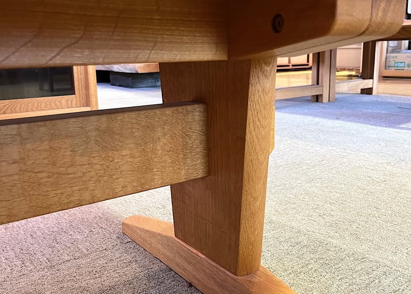 北海道産ナラ一枚板センターテーブル □ショップ展示品現品セール品