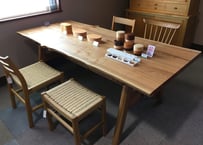 北海道産ナラ一枚板センターテーブル □ショップ展示品現品セール品
