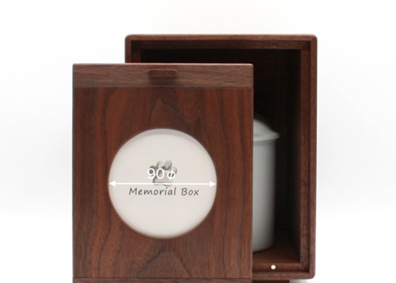 森林工芸館【Memorial Box】ペット用仏壇 骨壷収納 コンパクト 手元