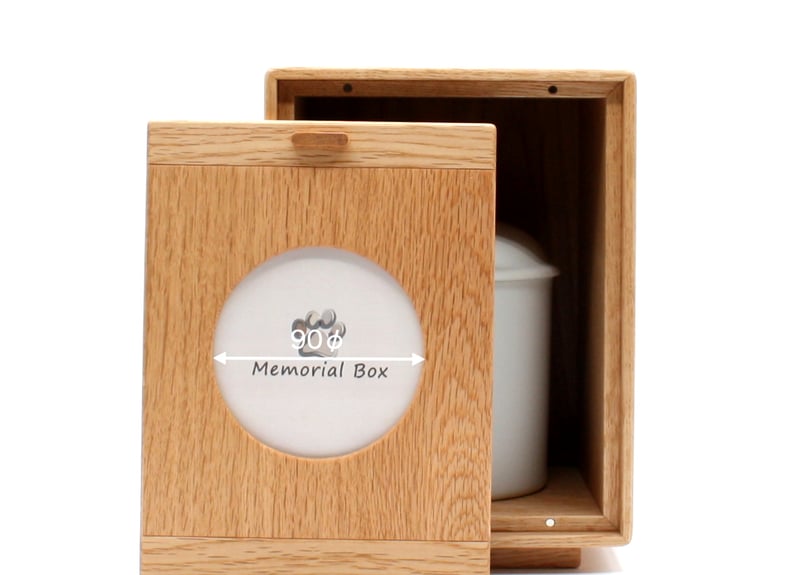 森林工芸館【Memorial Box】ペット用仏壇 骨壷収納 コンパクト 手元