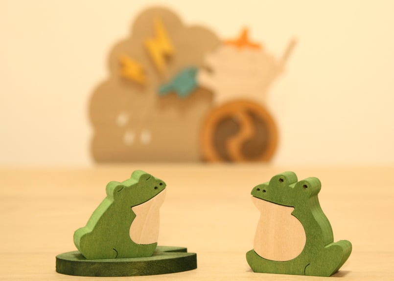 彩り歳時記 6月 かみなり坊やとカエル | 森林工芸館STORES