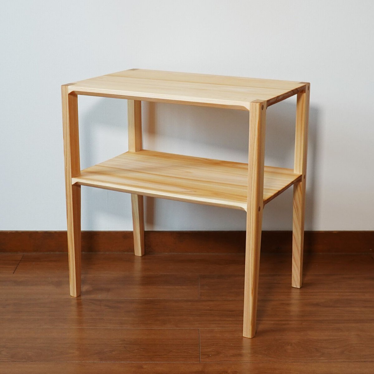 エスニクラフトの木製サイドテーブル - サイドテーブル
