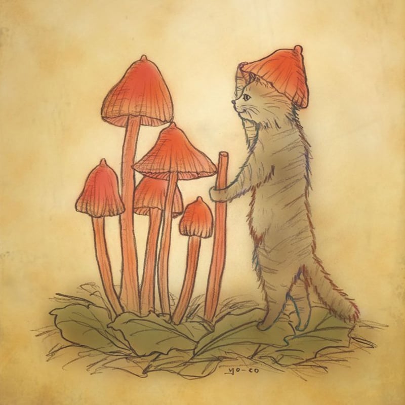 ○猫とネコの絵本シリーズ○ ネコの帽子 ポストカード | 13.CATS ○猫とネコの絵本シリーズ○ ネコの帽子 ポストカード | 13.CATS