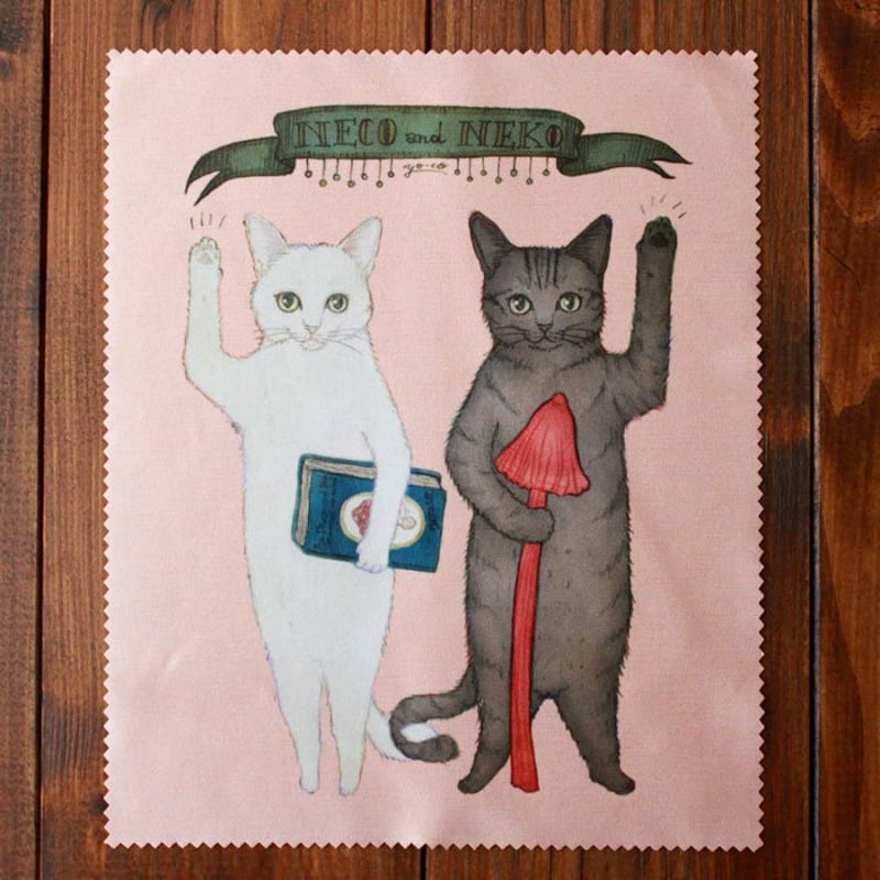 猫とネコの絵本シリーズ 猫とネコのご挨拶 メガネふき | 13.CATS