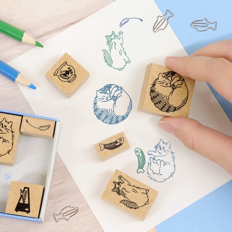 days of cat stampset longhair