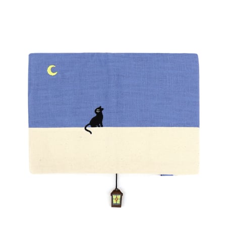 わくり ブックカバー 文庫　月猫