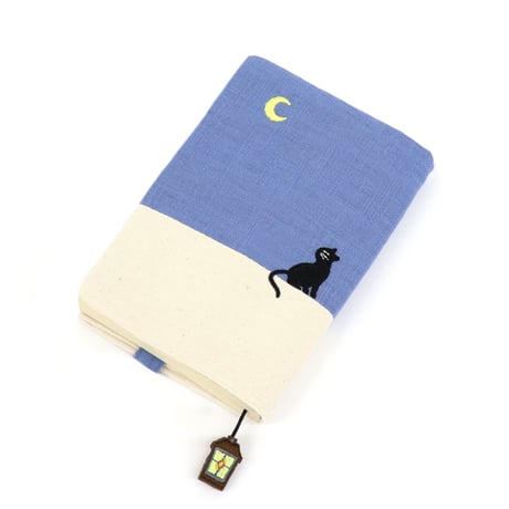 わくり ブックカバー 文庫　月猫