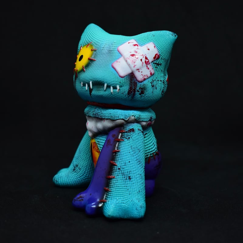 ブルーゾンビクロスパッチ マグネット付き | Elfrog工房