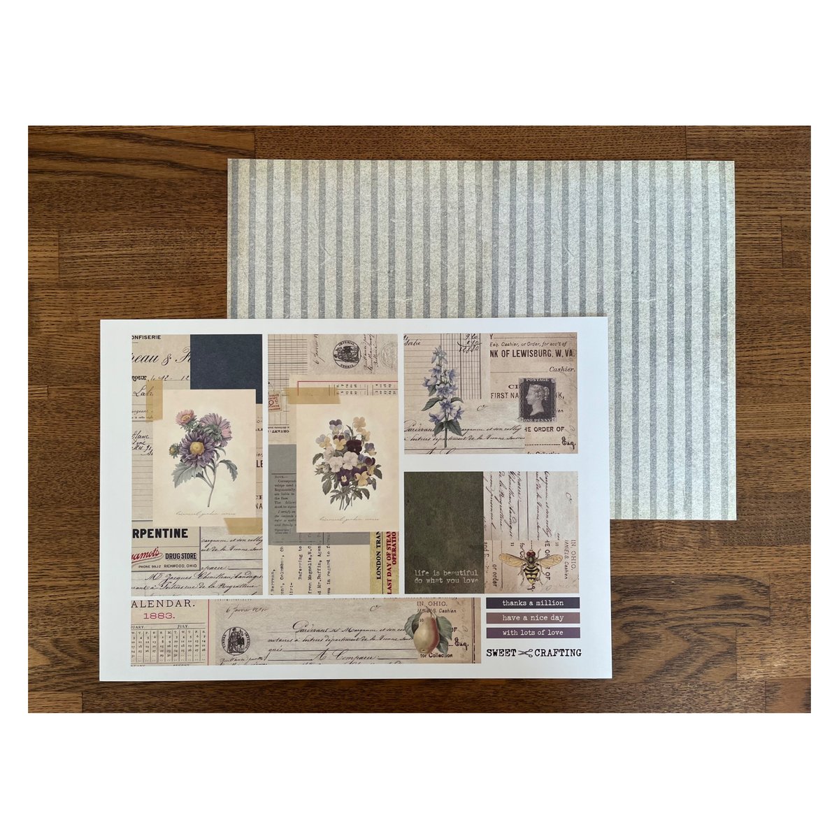 collagenote 18page コラージュ　和紙　journal collagenote 18page コラージュ 和紙 journal