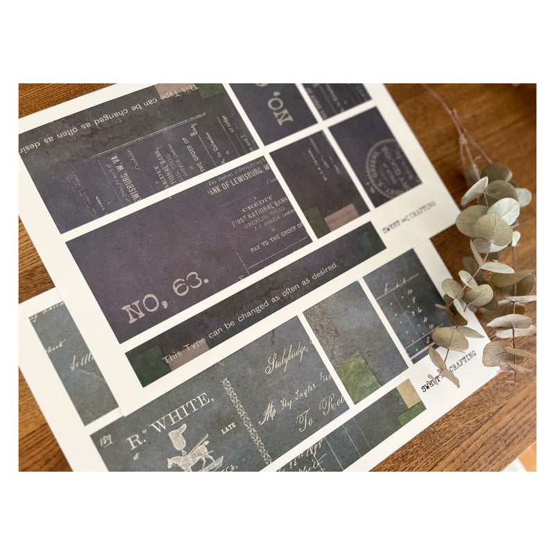 印刷物】collage sheet コラージュシート | Sweet Crafting