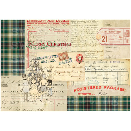 【デジタルコンテンツ】collage paper Christmas クリスマスコラージュペーパー