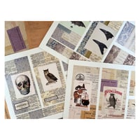 【印刷物】collage sheet Halloween ハロウィンのコラージュシート