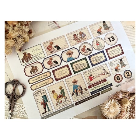 【印刷物】 label set children 子どもたちのラベルセット（リニューアル）【再販】