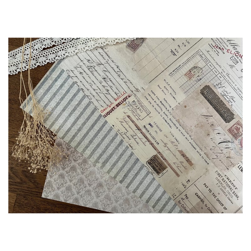 印刷物】collage sheet botanical ボタニカルなコラージュシート | S