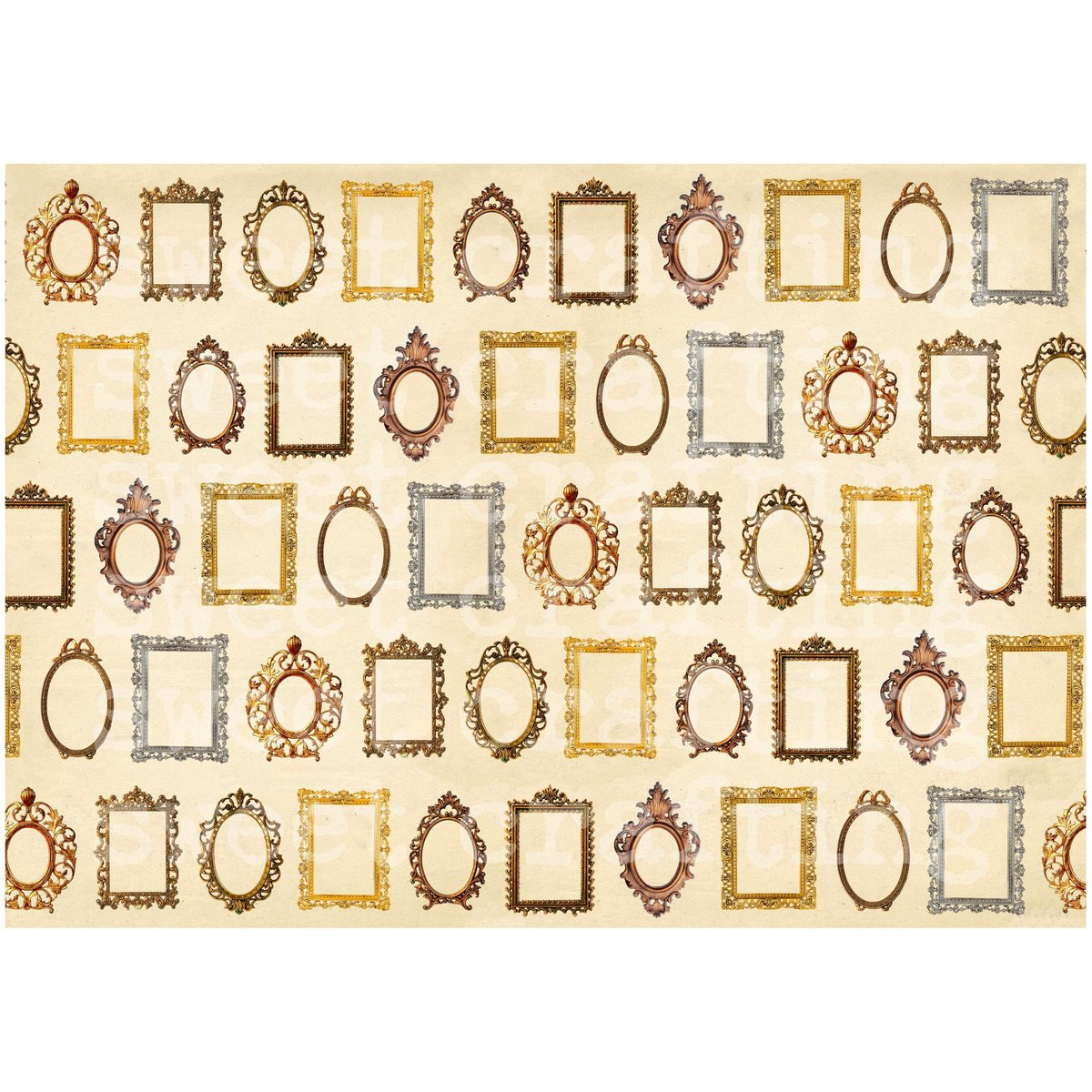 デジタルコンテンツ】paper vintage frame ヴィンテージなフレーム柄の