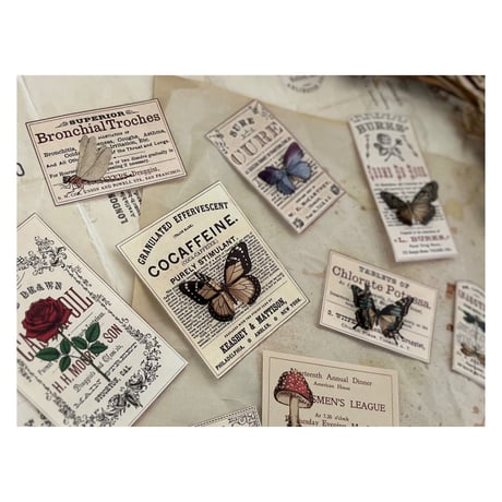 【印刷物】label botanical2 ボタニカルなラベル2