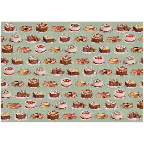 【デジタルコンテンツ】paper vintage cake ヴィンテージなケーキ柄のペーパー