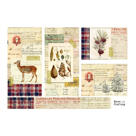 【デジタルコンテンツ】collage sheet winter 冬のコラージュシート（リニューアル）